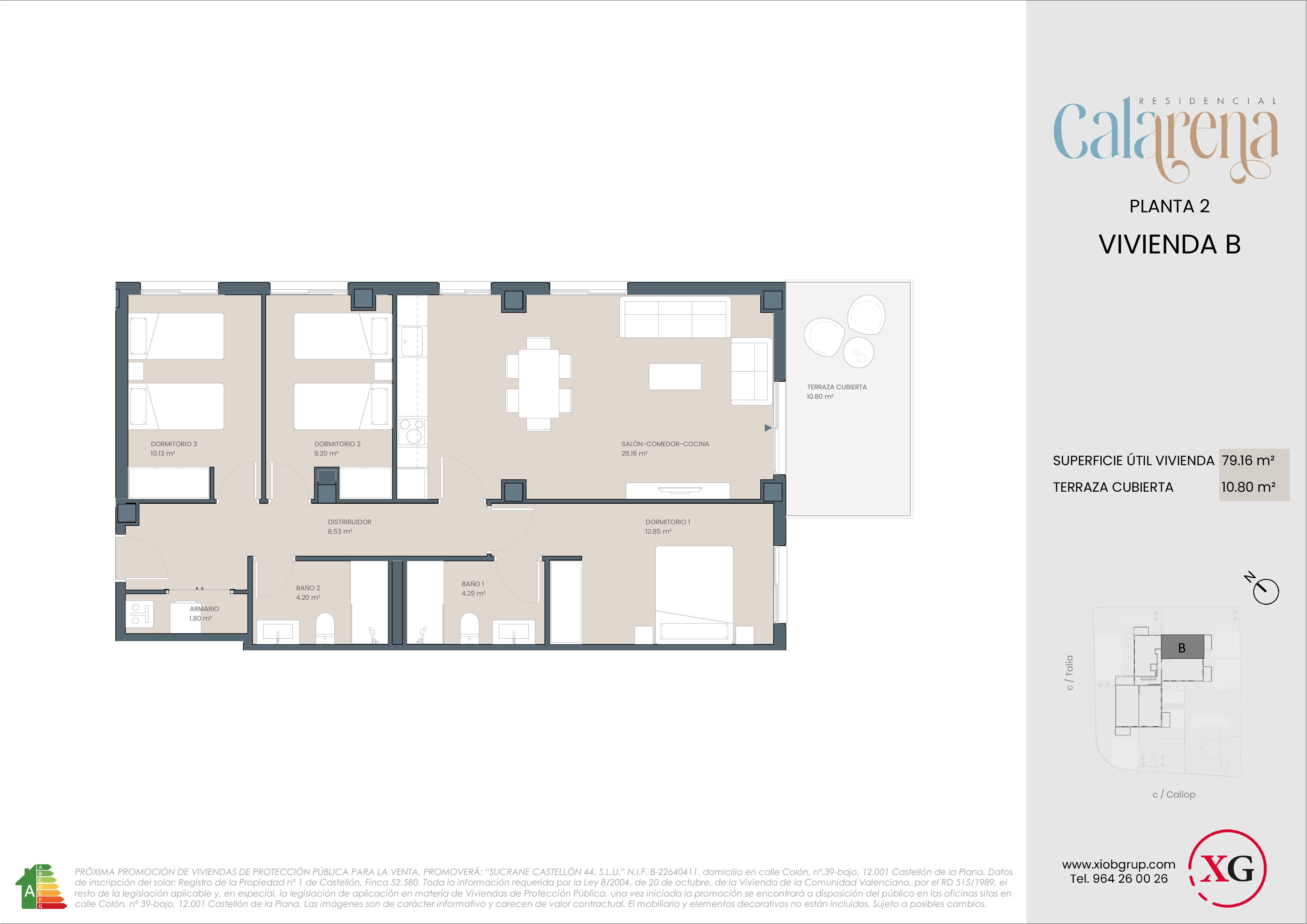 Plano Vivienda tipo B — Planta 2